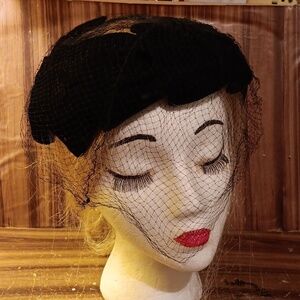 Vintage union made black headpiece